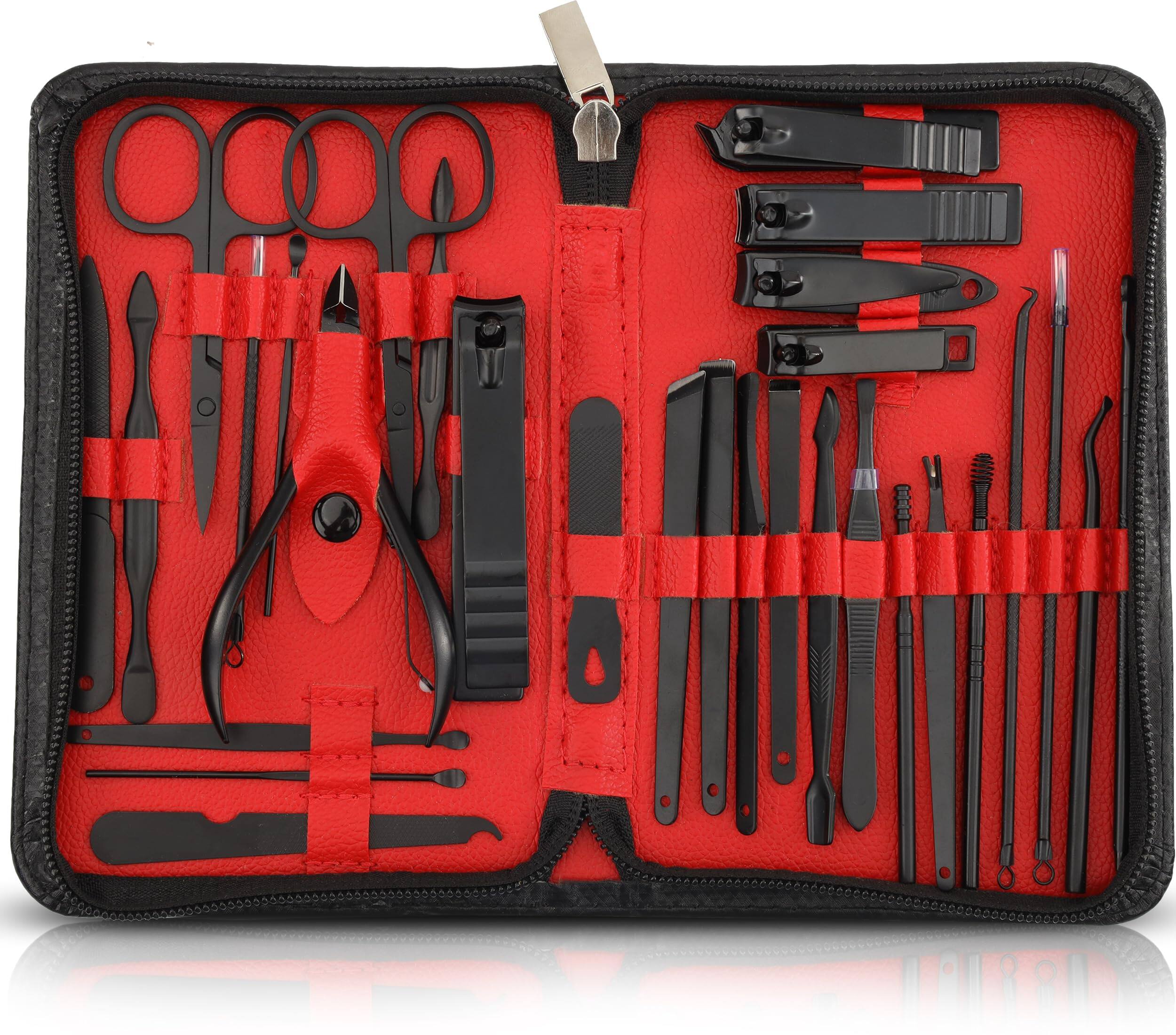 PARKER SLATER - Nail Set Professional Drill UV Light Portable Clippers Ideal Gift look kempt every time, valuable addition your