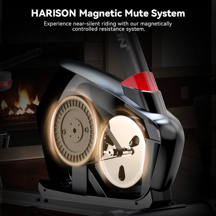 HARISON Magnetic Mute System  
Experience near-silent riding with our magnetically controlled resistance system.