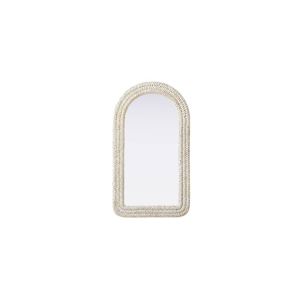 Alt View 4. Elegant Decor - Arch Cornhusk Mirror 24x42 in Linen White - Linen White.