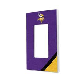 Keyscaper - Minnesota Vikings Diagonal Stripe Single Rocker Light Switch Plate - Multicolor