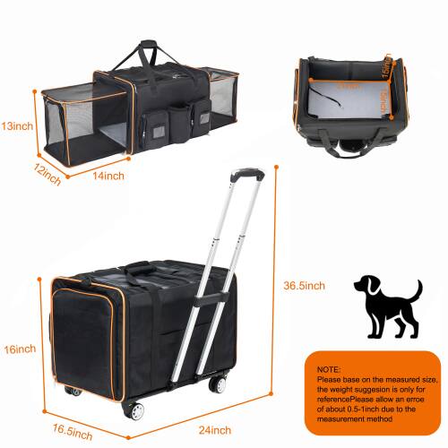 13 inch 21 inch 15 inch 15 inch 12 inch 14 inch 36.5 inch 16 inch 16.5 inch 24 inch

NOTE: Please base on the measured size, the weight suggestion is only for reference. Please allow an error of about 0.5-1 inch due to the measurement method
