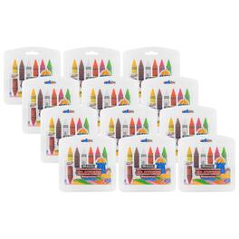 BAZIC Products - Double-Ended Premium Super Jumbo Crayons, 12 Colors, 6 Per Pack, 12 Packs