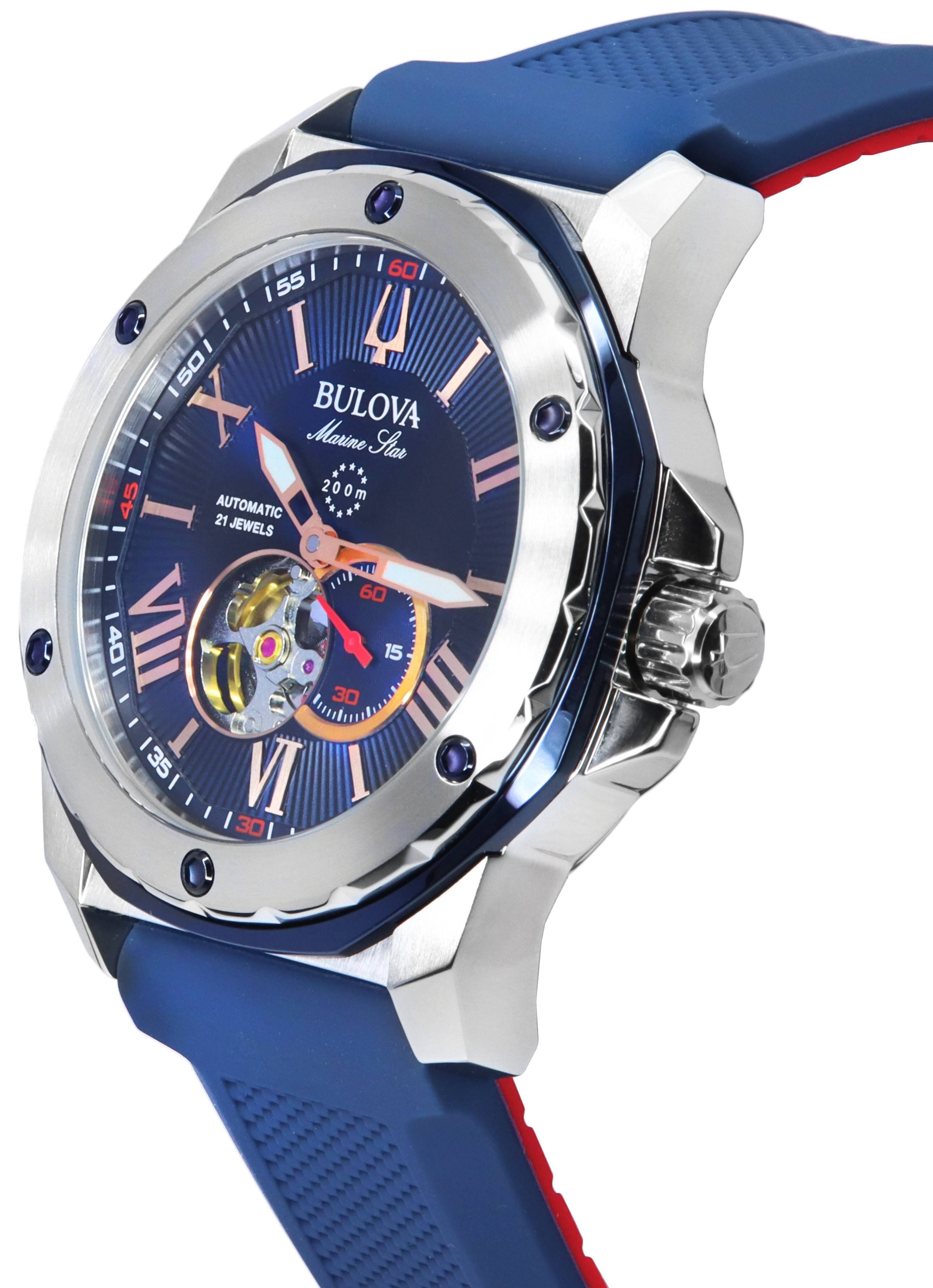 BULOVA  
Marine Star  
200m  
AUTOMATIC  
21 JEWELS  

60  
55  
50  
45  
40  
35  
30  
25  
20  
15  
10  
5