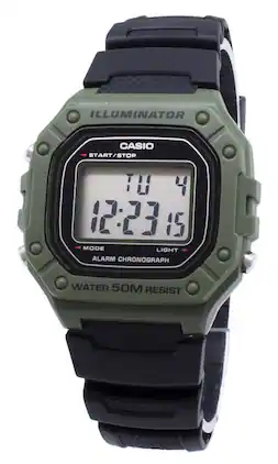 Casio - Youth W-218H-3AV W218H-3AV Digital Men's Watch - Green
