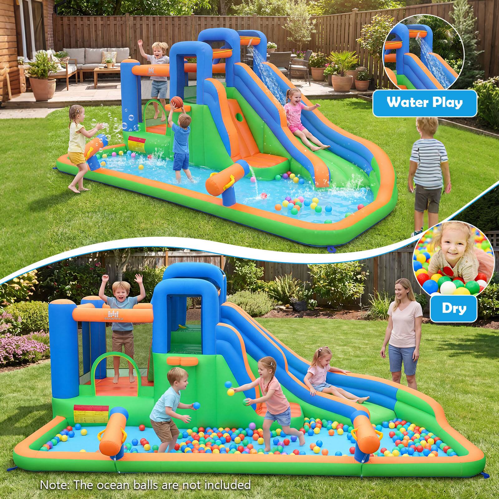 - I Water Play F ASE Dry Note: The ocean balls are not included