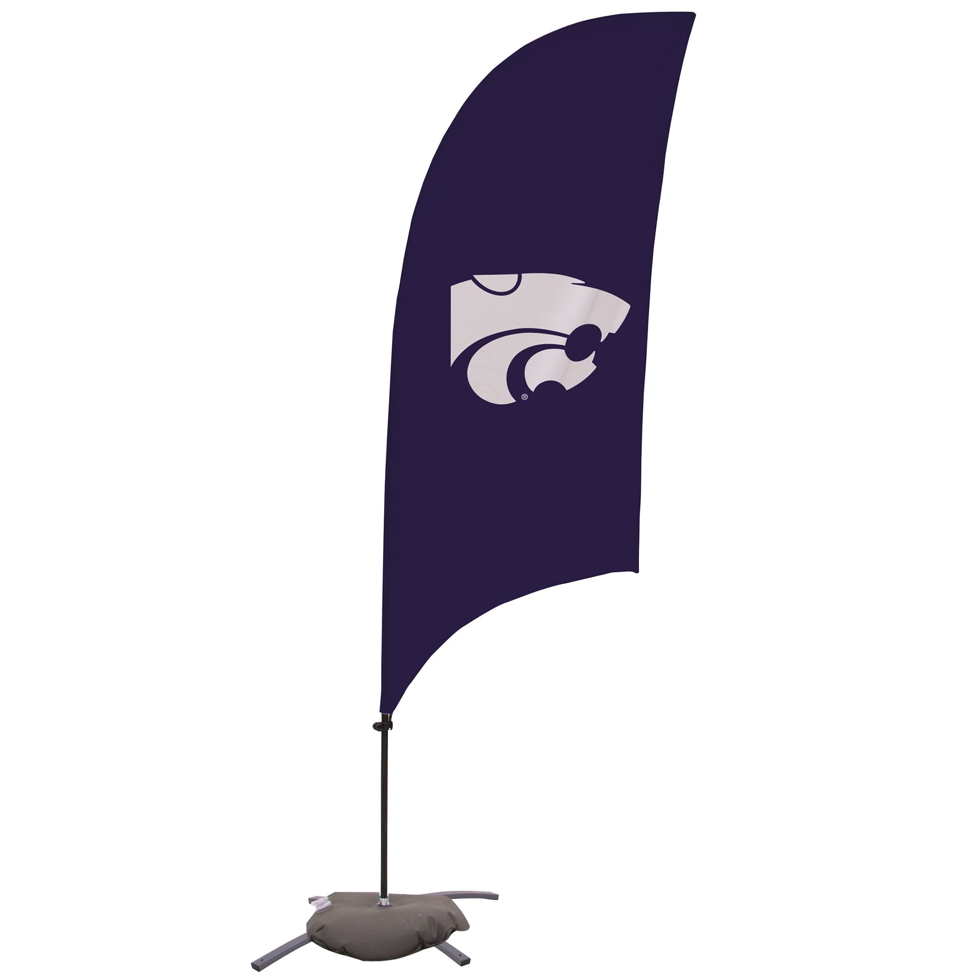 Victory Corps - Kansas State Wildcats 7.5' Razor Feather Stake Flag with Base - Multicolor