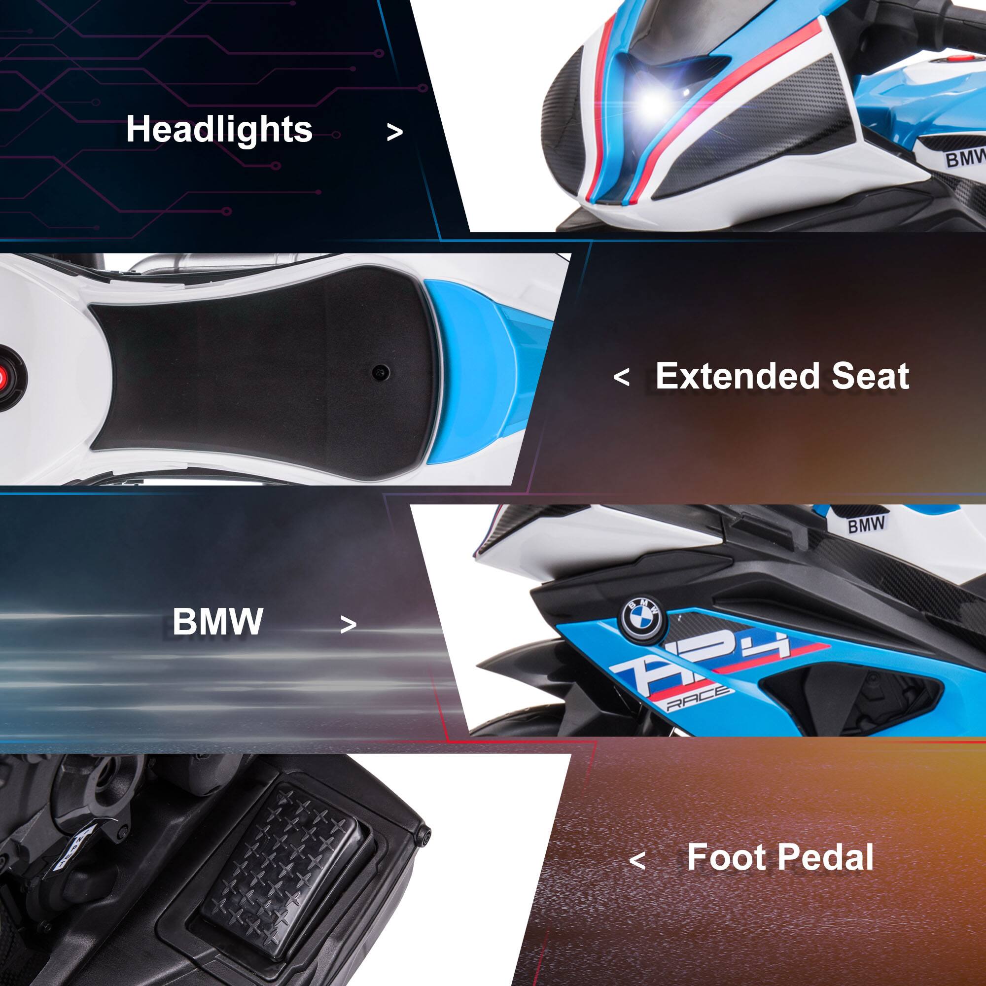 Headlights  
Extended Seat  
BMW  
Foot Pedal