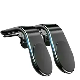 Home Collection - 2x Magnetic Car Air Vent Phone Mount Holder for Mobile Cellphone - Black