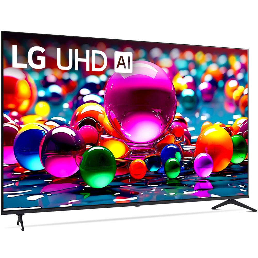 Left. LG - 55" Class LG UHD AI UA77A 4K Smart TV 2025 - Black.