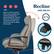 Easy-to-reach controls allow you to adjust your recline settings for a personalized fit. Flip the left lever downwards to unlock the recline and twist the knob to adjust the tension.
Recline and Relax
Recline 100° - 118°