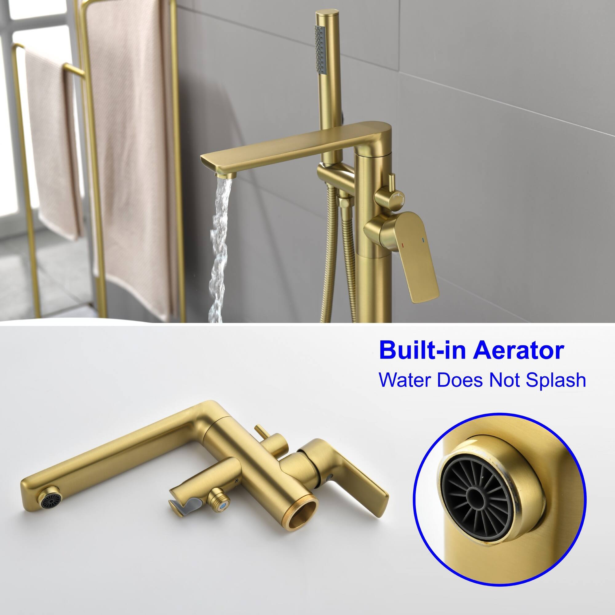 Built-in Aerator  
Water Does Not Splash