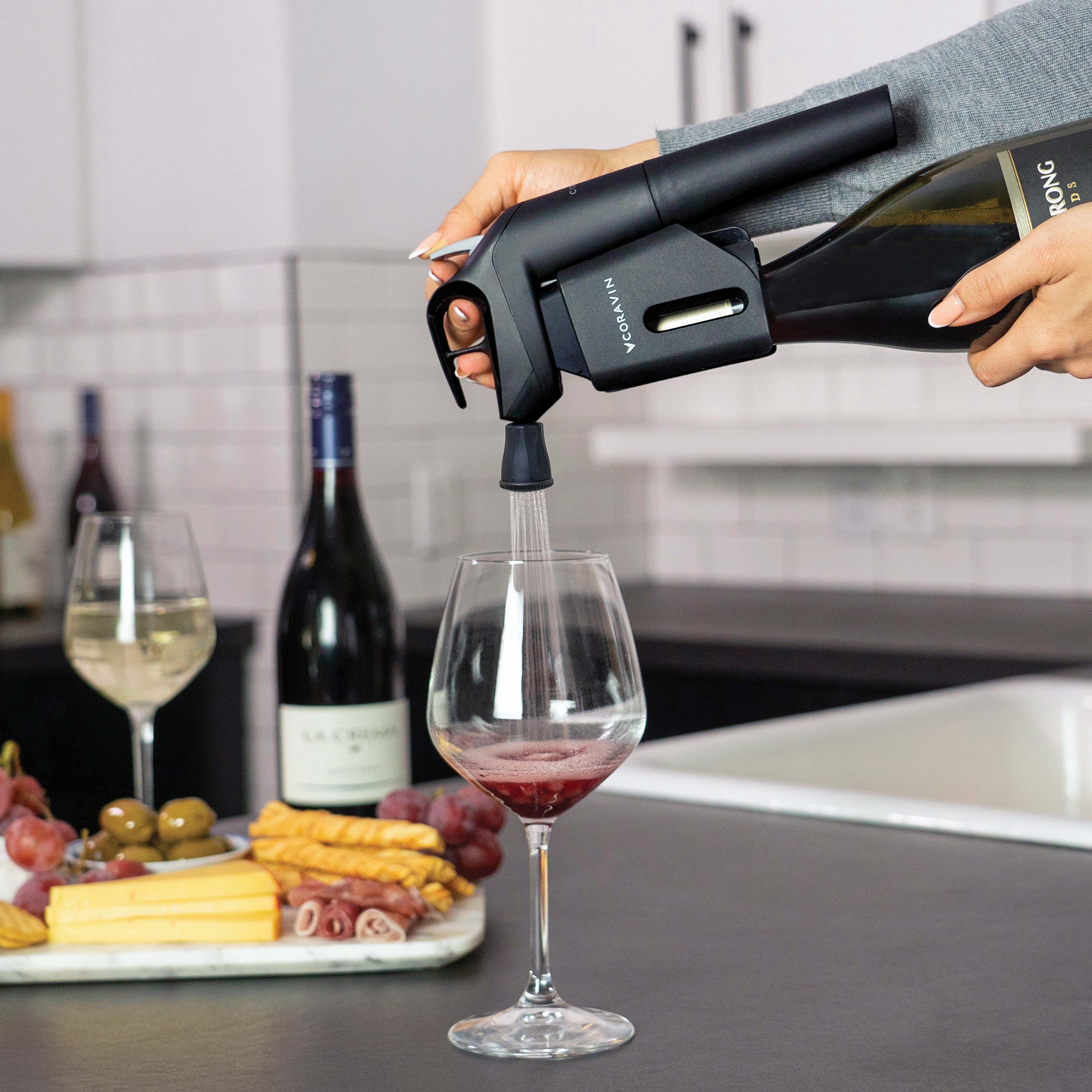 Angle. Coravin - Timeless Three+ Wine Preservation System - Black.