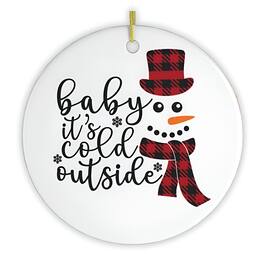 OrnamentallyYou - Baby Its Cold Outside Snowman Christmas Ornament - Multi-colored