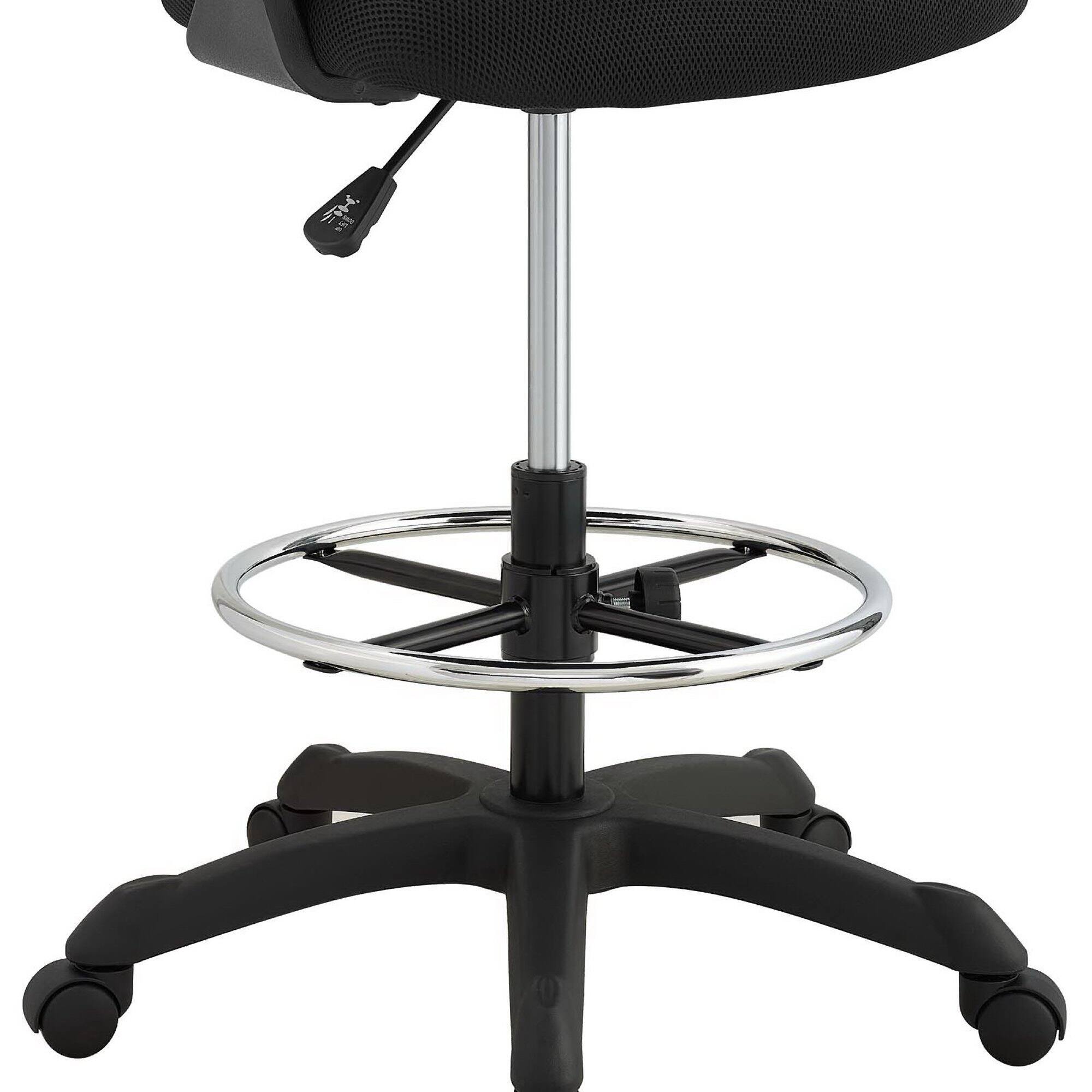 Alt View 2. Modway - Thrive Mesh Drafting Chair by Modway - Black.