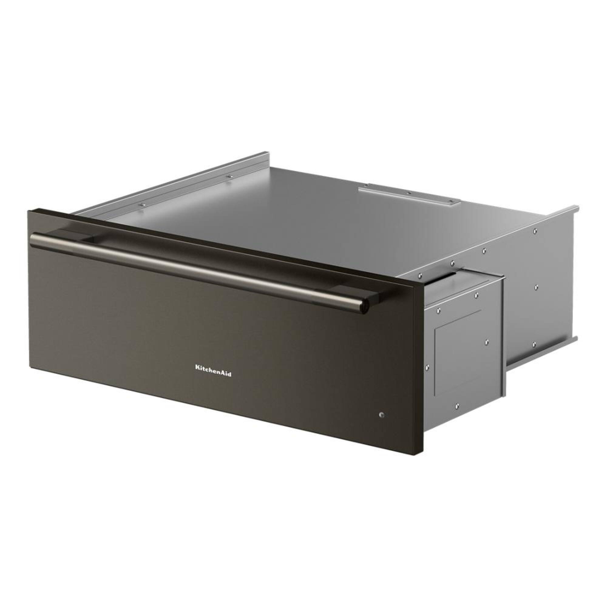 Angle. KitchenAid - 30" Warming Drawer With Slow Cook - Black Ore.