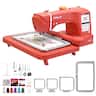Poolin - 【World Cup Sale】Poolin EOC07-RE 15x7.9" Huge Area Computerized Embroidery Machine 7" Touchscreen with Wifi for Business - Red