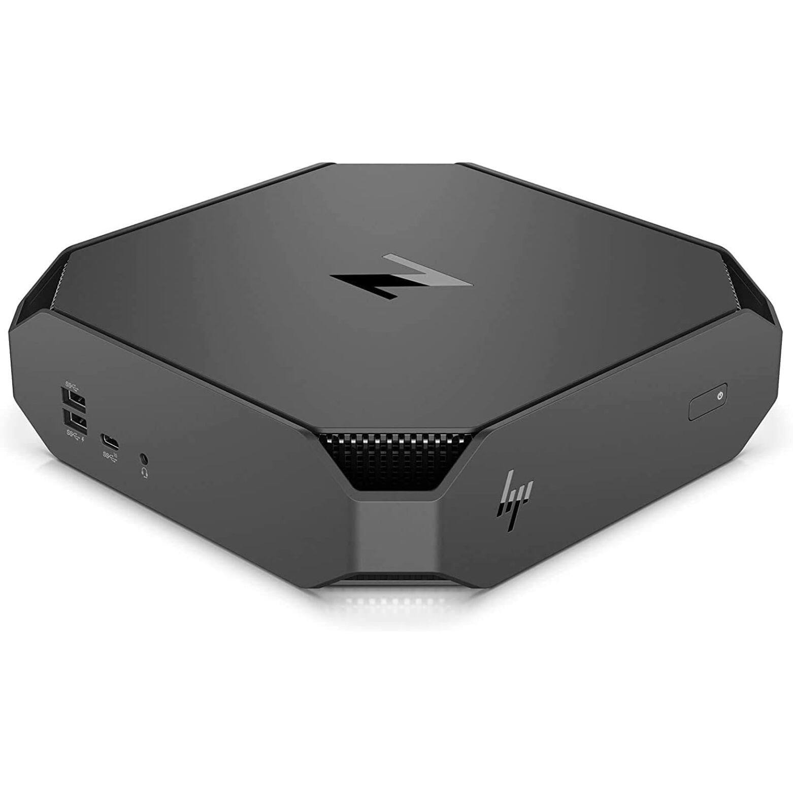Alt View 3. HP - Z2 Mini G4 Workstation Intel Core i7-9700 3.0 GHz 16GB DDR4 256GB SSD NVIDIA Quadro P600 Windows 11 Pro Desktop - Black.