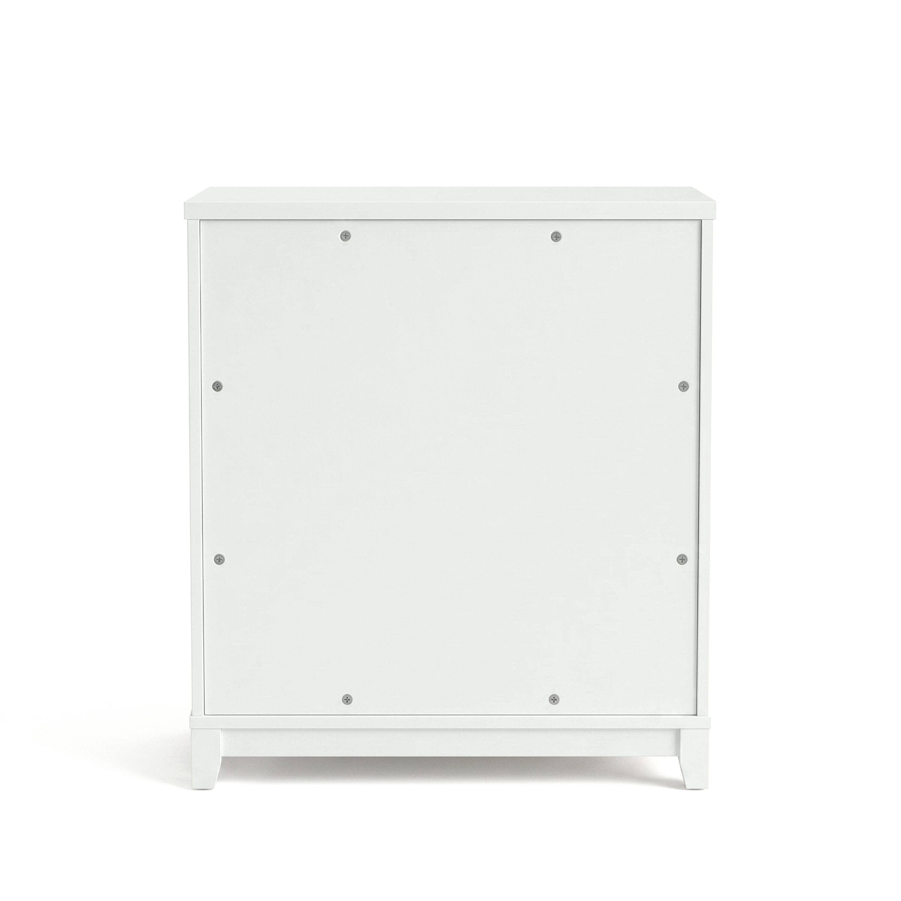 Alt View 10. Martha Stewart - Bedford Modular 3-Drawer Wooden Storage Media Cabinet with Hardware, Solid Wood Frame and Legs - White Frame/Gold Hardware.