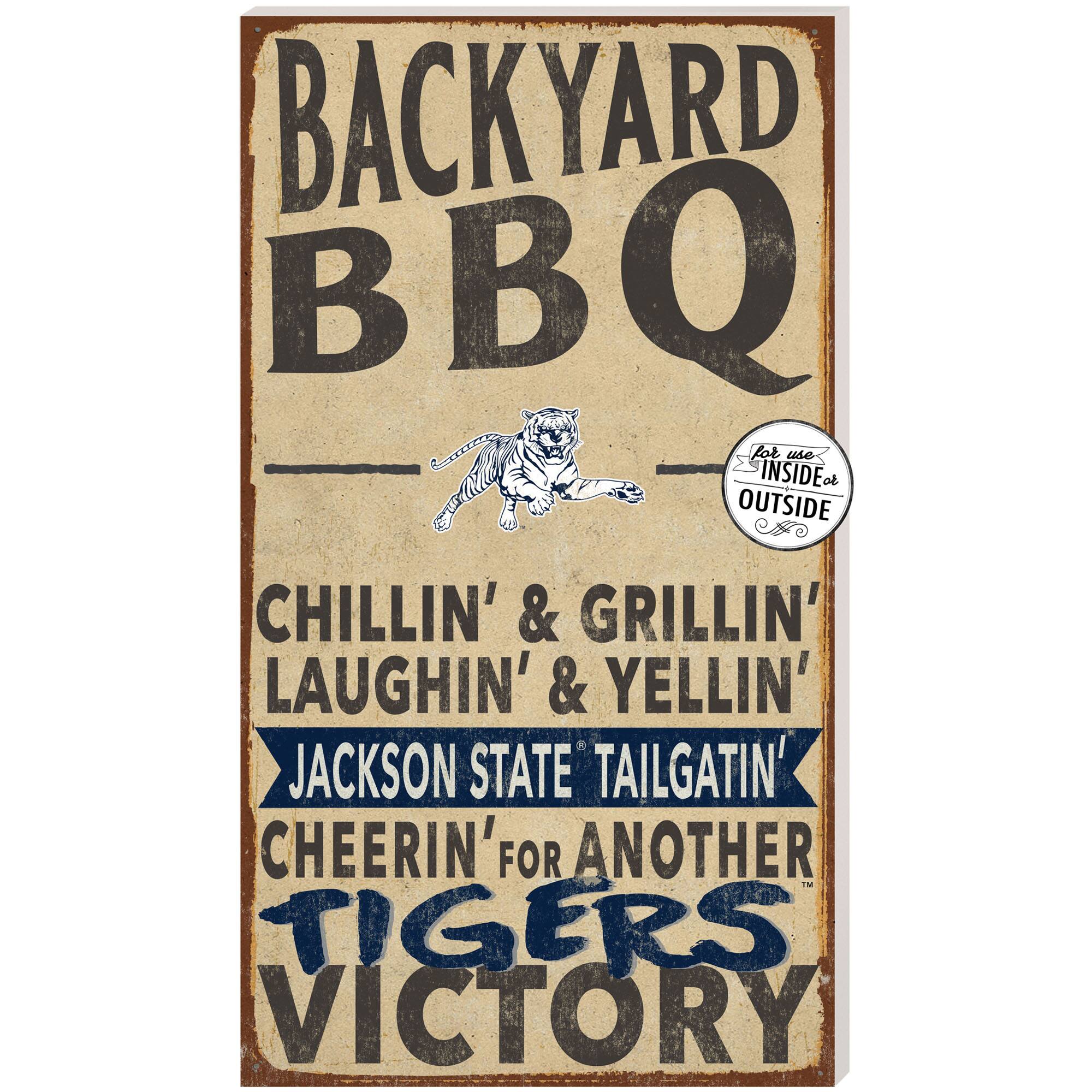 Jackson State Tigers 11'' x 20'' Indoor/Outdoor BBQ Sign