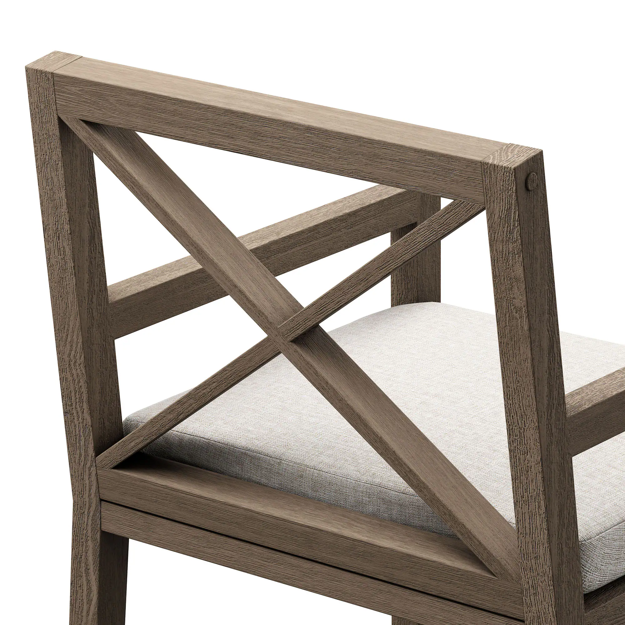 Alt View 5. Modway - Northlake Outdoor Teak Dining Armchair by Modway - Weathered Gray Pebble.
