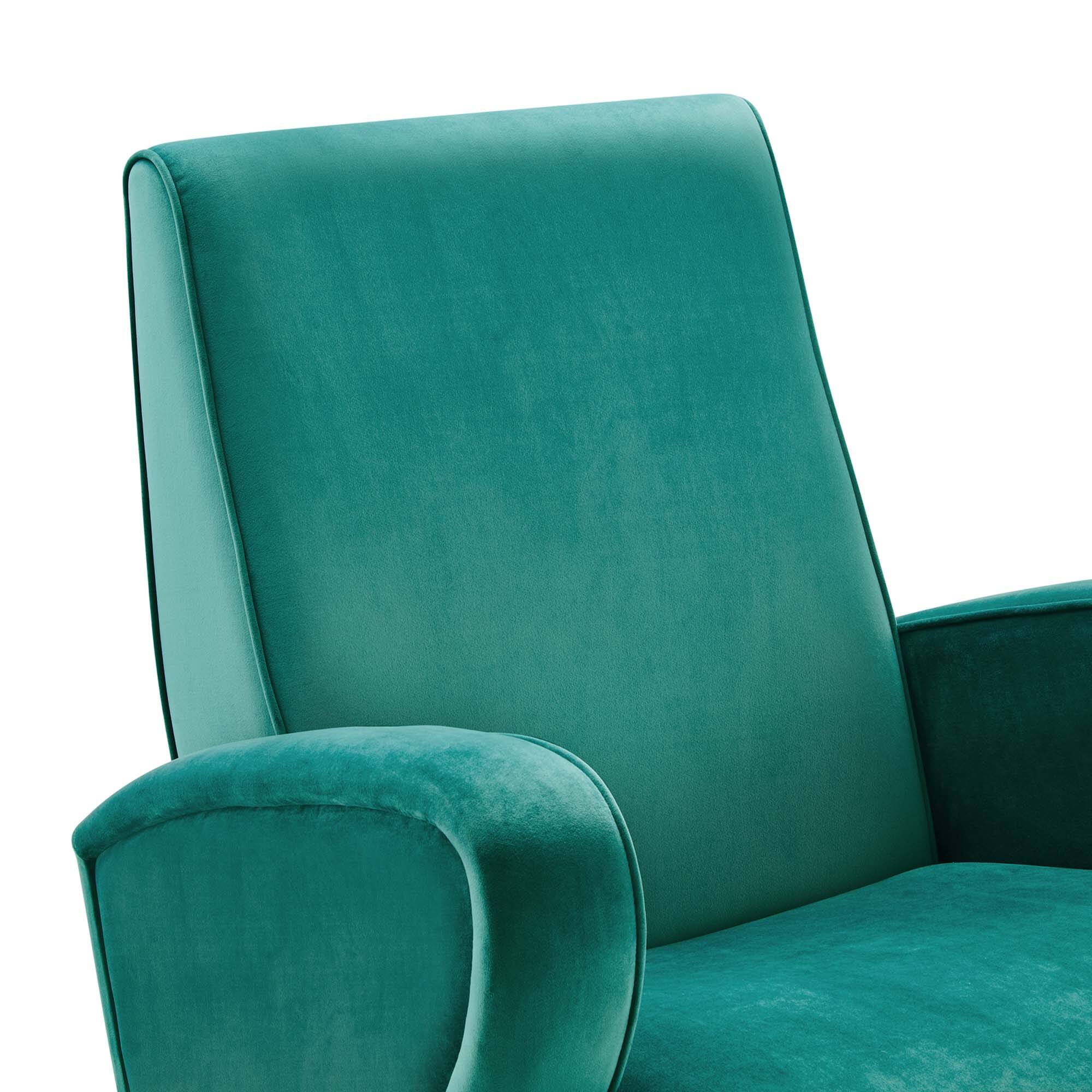 Alt View 4. Modway - Superior Performance Velvet Swivel Chair by Modway - Teal.