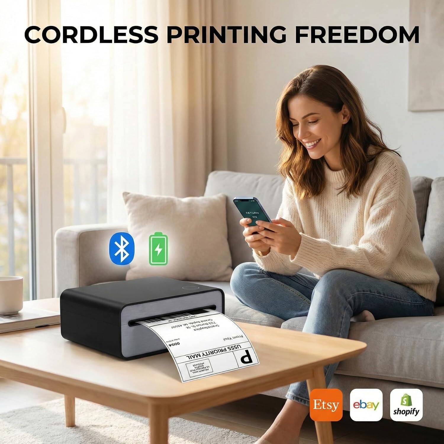 CORDLESS PRINTING FREEDOM

Tus M - VL MinAV W 4e SA MA FO00 MAIL PRIORITY P

Etsy ebay shopify
