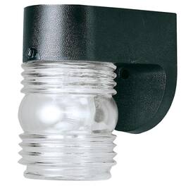 Westinghouse - Gloss Black Switch Incandescent Jelly Jar Light