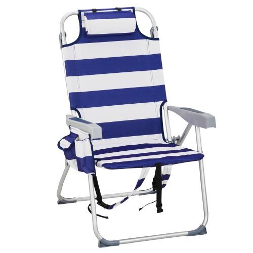 Photos - Garden Furniture Lightweight Winado - Folding Beach Camping Chair with 5-Position, Cooler Bag, Cup Holders, Towel Bar, for Outdoor Beach Camp