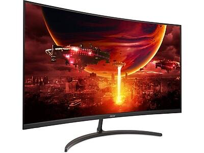Alt View 1. Acer - Acer Nitro 31.5" Curved FHD 180 Hz LCD Gaming Monitor, Black (EDS320Q S3BIIPX) - Black.