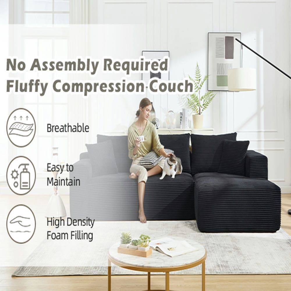 No Assembly Required  
Fluffy Compression Couch  

- Breathable  
- Easy to Maintain  
- High Density Foam Filling