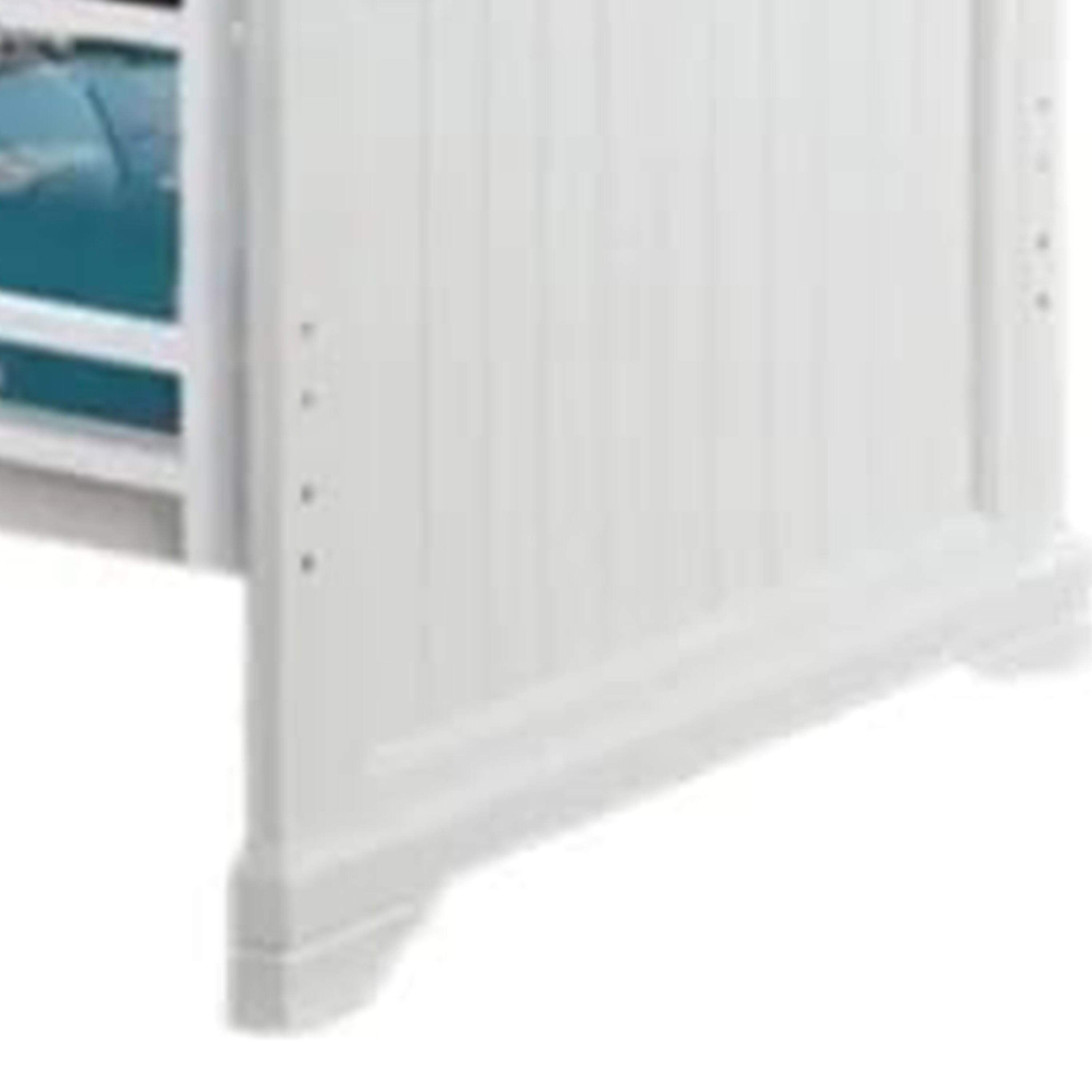Alt View 3. Manhattan Lane - Rexo Twin over Twin Bunk Bed with Ladder, Plank Style Headboard - White.