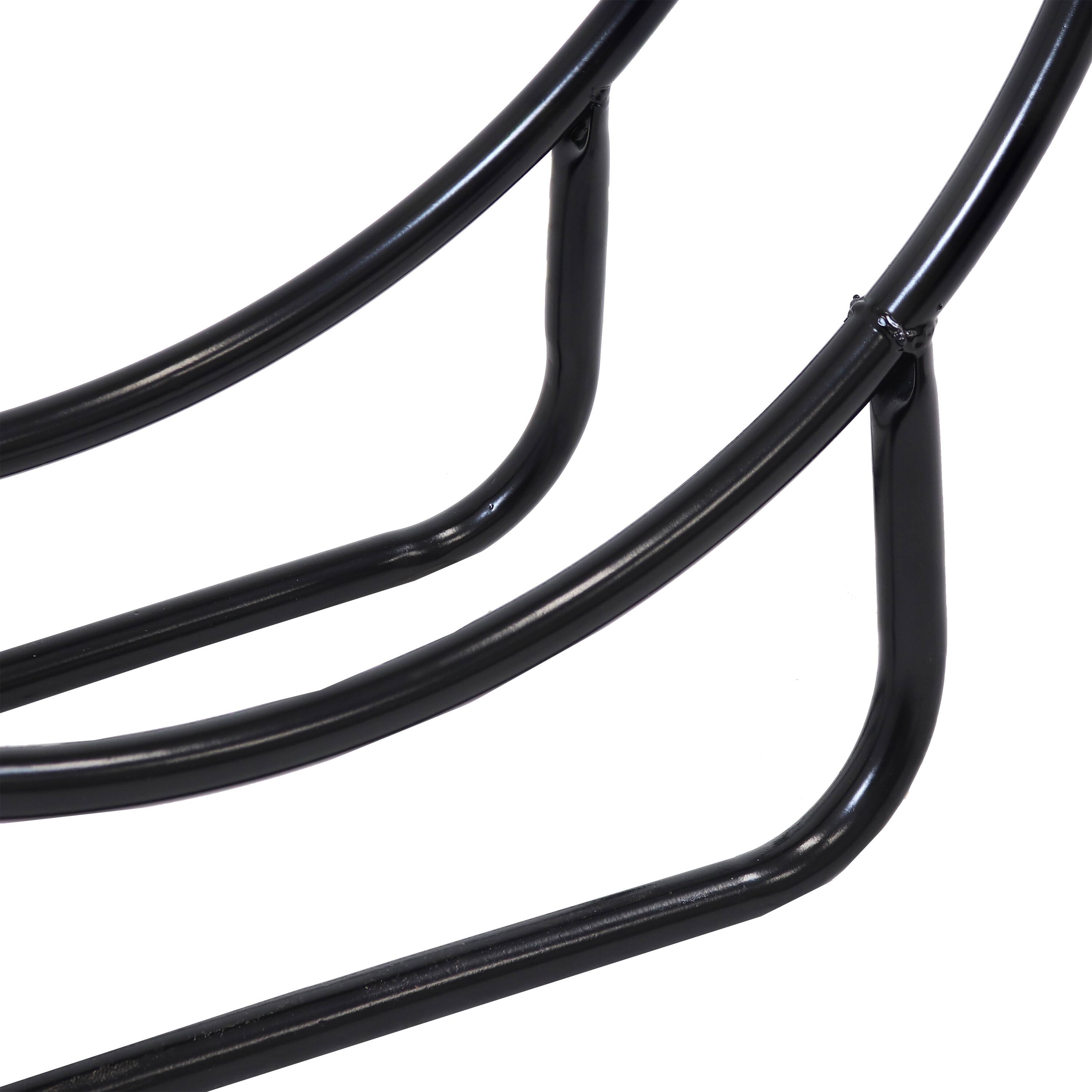 Alt View 7. Sunnydaze - 24 in Powder-Coated Steel Firewood Log Hoop Rack - Black.
