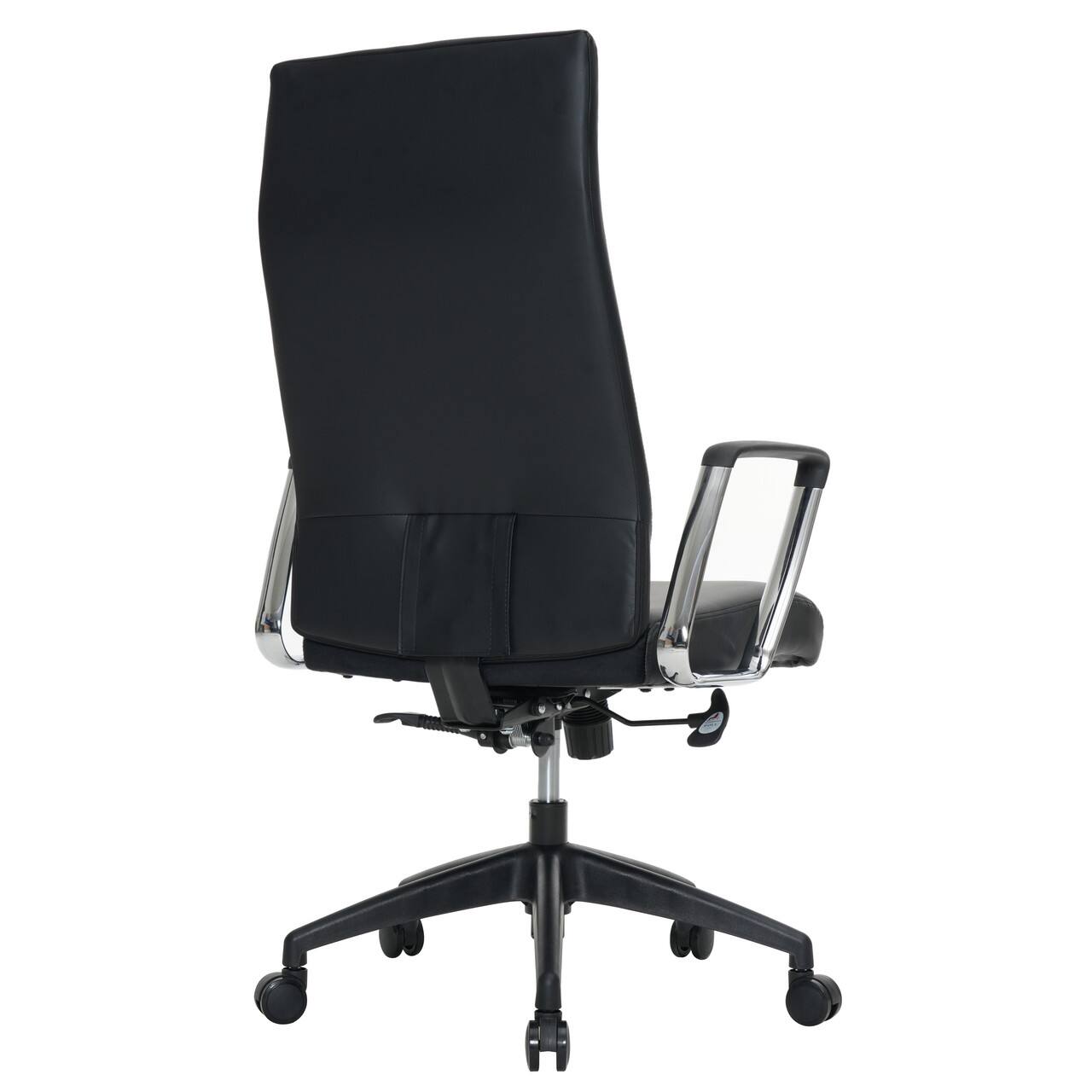 Alt View 8. LeisureMod - Hilton Modern High-Back Leather Executive Office Chair with Adjustable Height, Tilt & Swivel - Black.