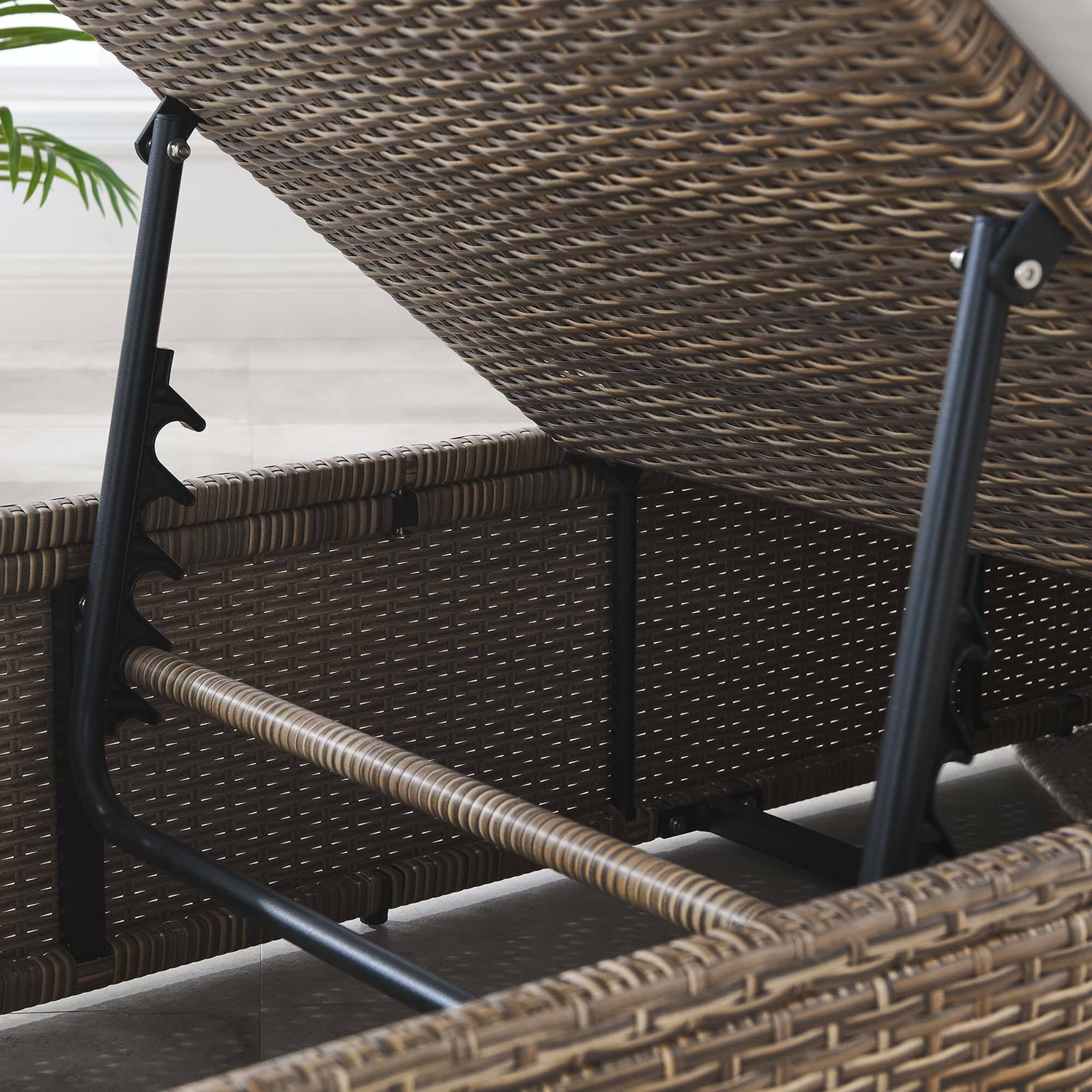 Alt View 2. Modway - Convene Outdoor Patio Chaise Lounge Chair by Modway - Cappuccino White.