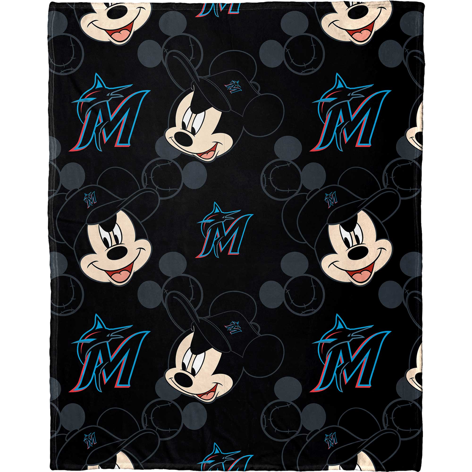 Alt View 2. Northwest - Miami Marlins Mickey Hugger Pillow & Silk Touch Throw Set - Multicolor.