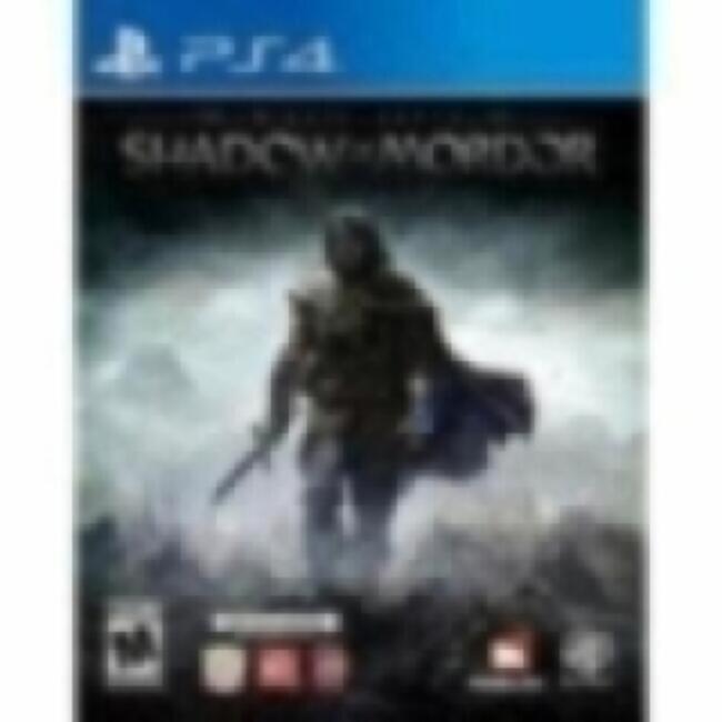 The text on the image should be grouped and corrected as follows:

- PS4
- SHADOW OF MORDOR