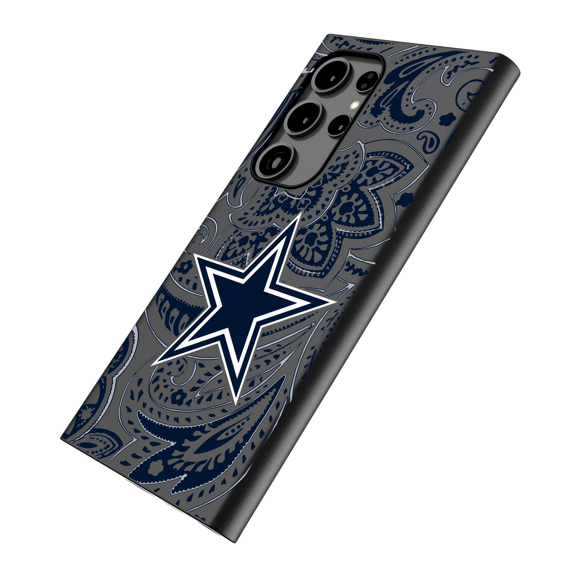 Alt View 1. Keyscaper - Dallas Cowboys Paisley Galaxy Magnetic Bump Case - S24 - Black.