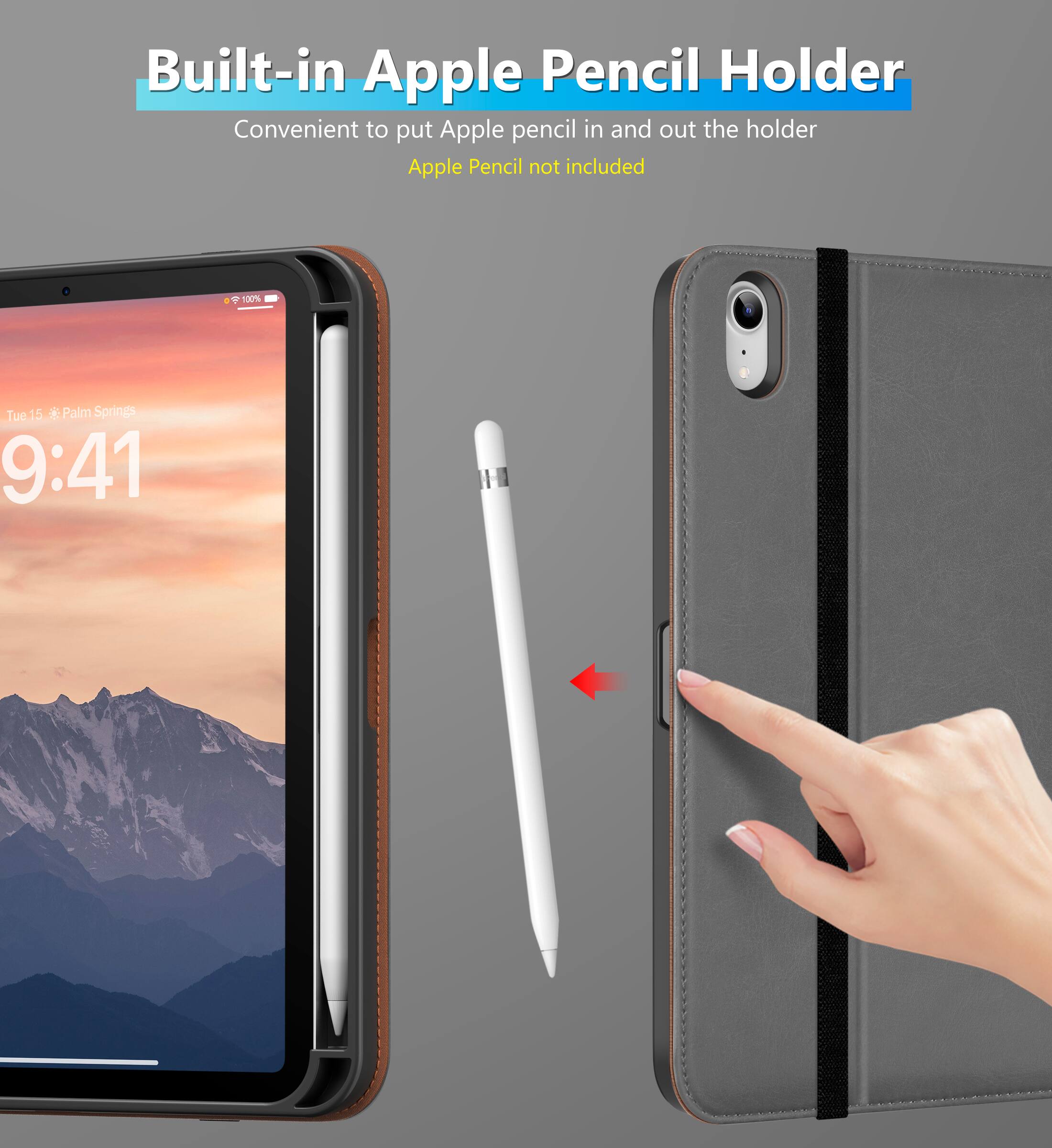Built-in Apple Pencil Holder  
Convenient to put Apple pencil in and out the holder  
Apple Pencil not included