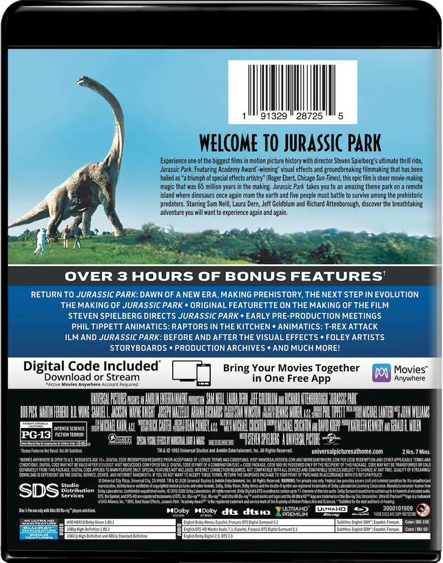 Jurassic Park 4K Ultra HD Blu Ray Digital UHD Standard 4K jurassic-park-4k-ultra-hd-blu-ray-digital-uhd-standard-4k