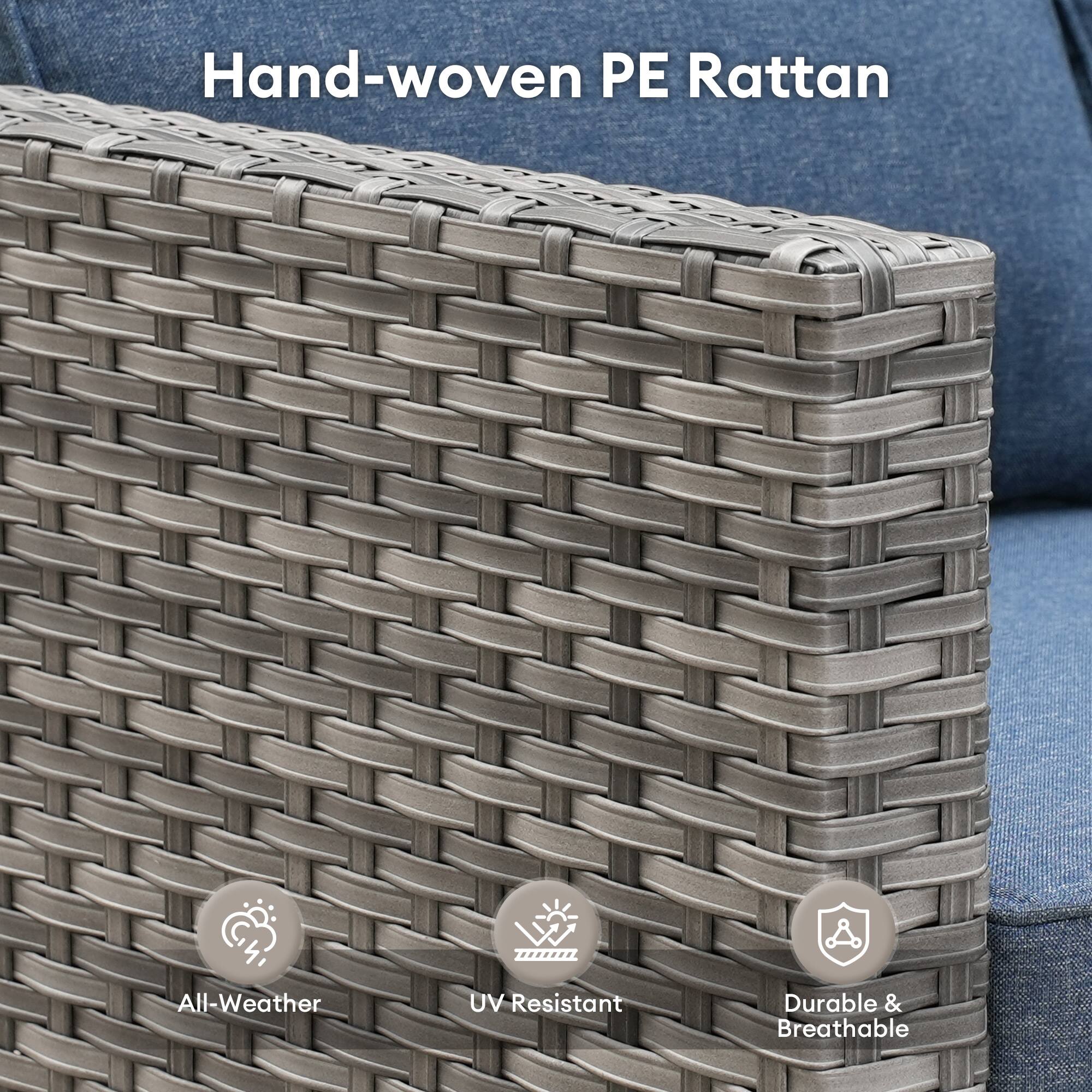 Hand-woven PE Rattan

- All-Weather
- UV-Resistant
- Durable & Breathable