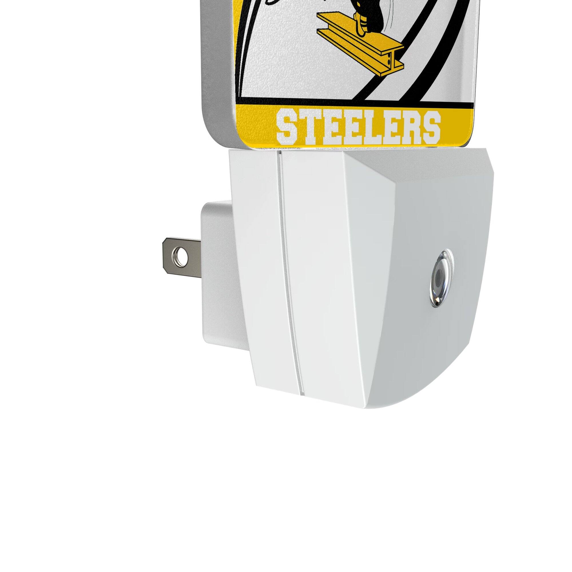 Alt View 2. Keyscaper - Pittsburgh Steelers Passtime Design Nightlight 2-Pack - Multicolor.