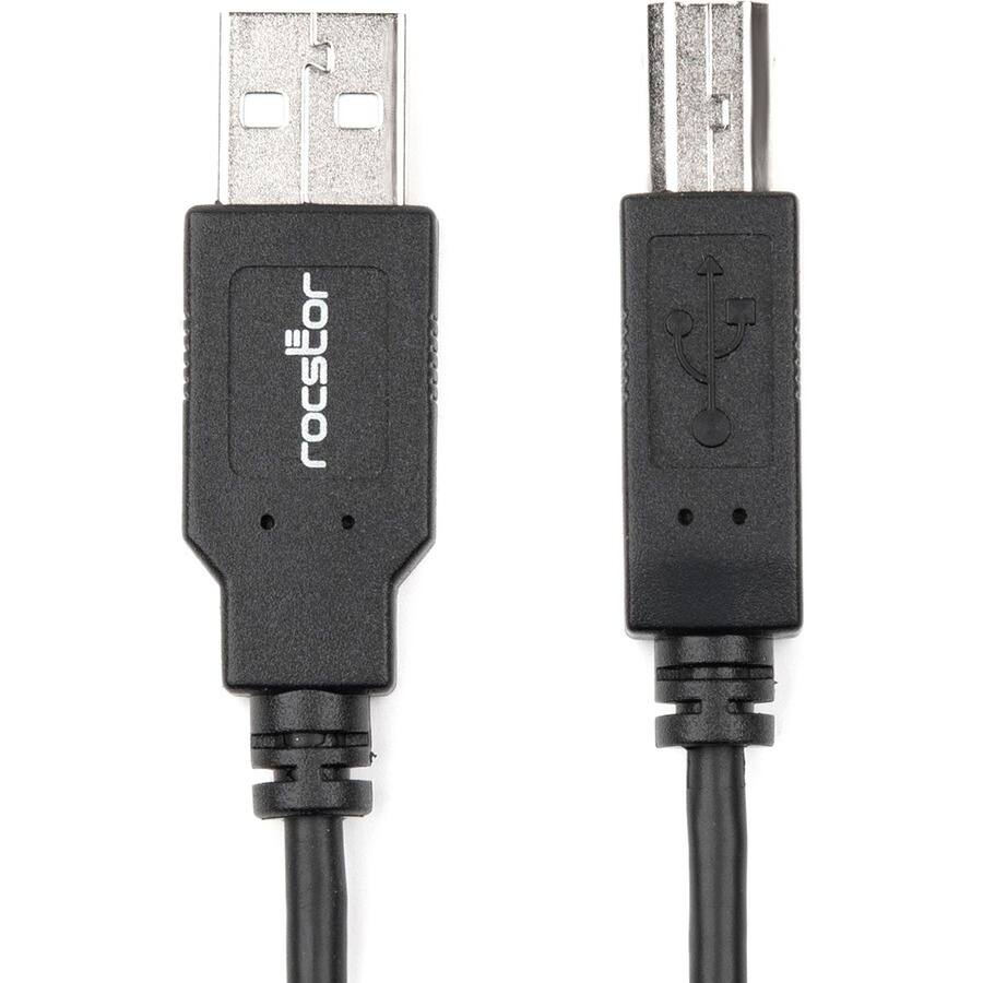 Alt View 1. Rocstor - Rocstor Premium High Speed USB 2.0 - 10 ft USB cable - 4 pin USB Type A (M) - 4 pin USB Type B (M) - 1.8 m (USB /.