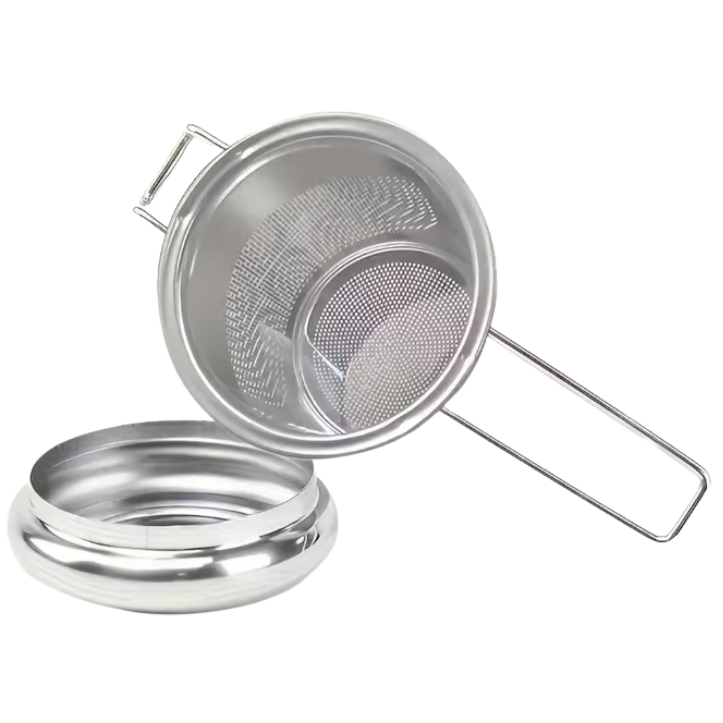 Back. Kitcheniva - Stainless Steel Tea Filter Strainer with Extended Handle.