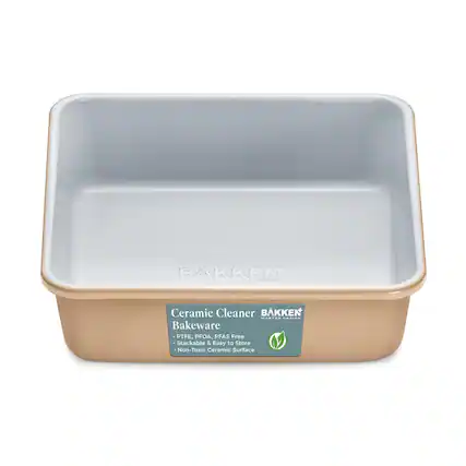 BAKKEN Ceramic Cleaner Bakeware PTFE, PFOA, PFAS Free Stackable & Easy to Store Non-Toxic Ceramic Surface