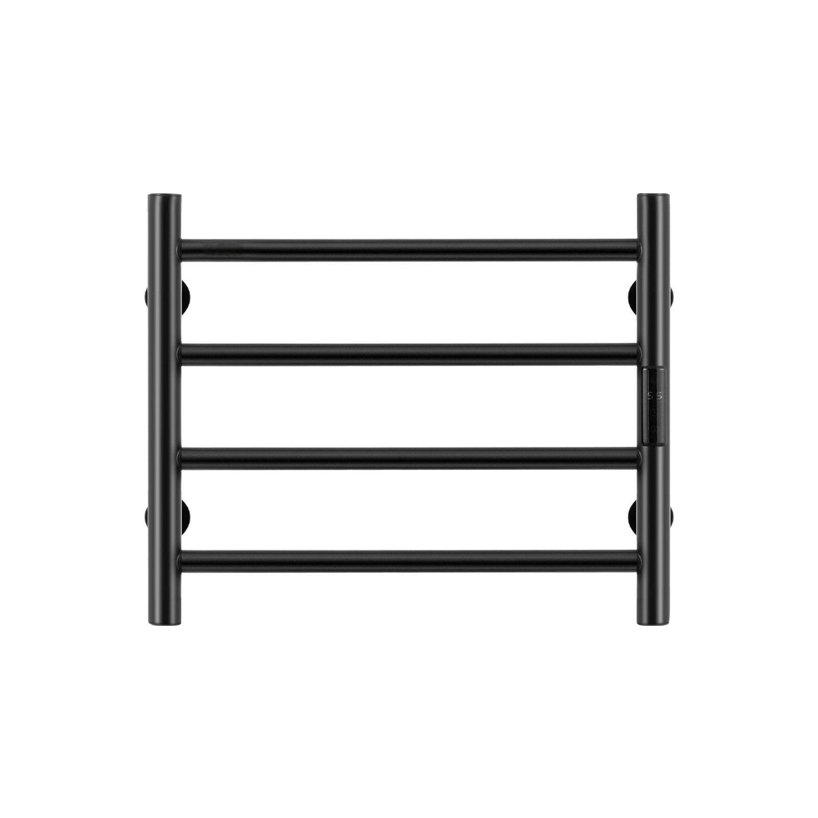 Alt View 10. Glintex - 4 Bars Wall Mounted Heated Towel Rack, Waterproof Towel Warmer with Timer & 5-Level Temperature Settings - Black.