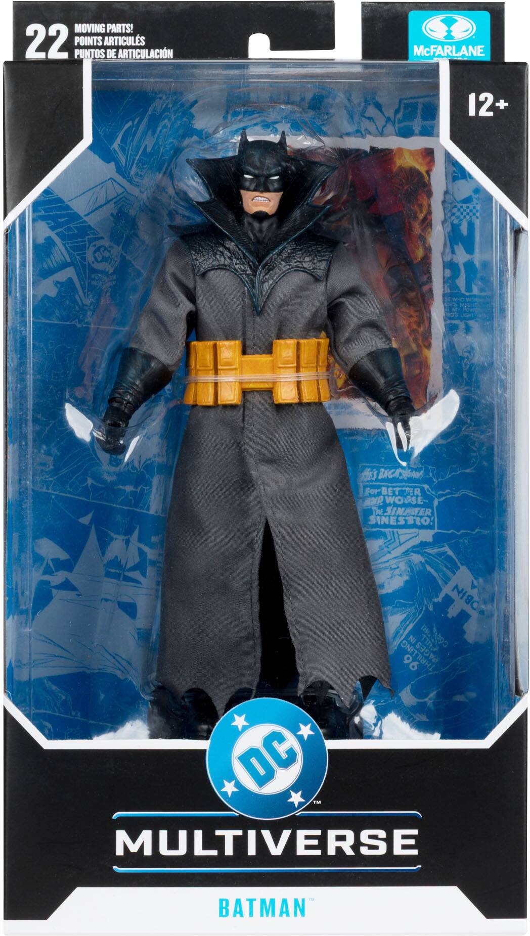 MOVING PARTS!  
22 POINTS OF ARTICULATION  
McFARLANE  
12+  

For BETTER or WORSE - The SINESTRO!  
COBIN  
FULL THRILLING  
96 DC The MULTIVERSE  
BATMAN