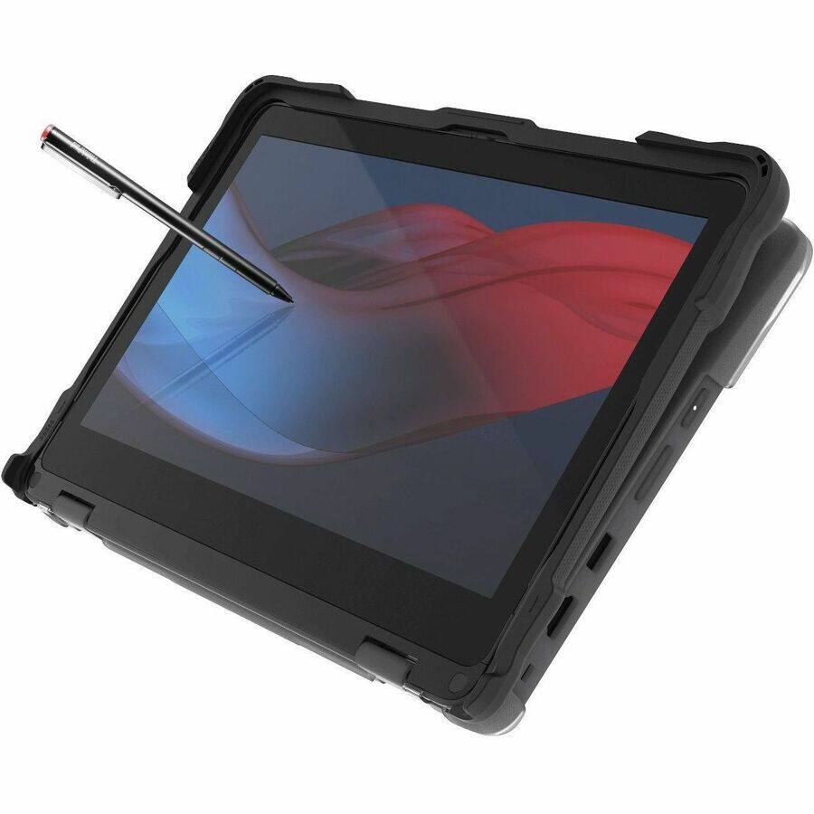 Alt View 4. Gumdrop - Gumdrop SlimTech for Lenovo 300E/300W Yoga G4 (2-IN-1) - For Lenovo Chromebook - Textured Grip - Transparent - Bump - Transparent.