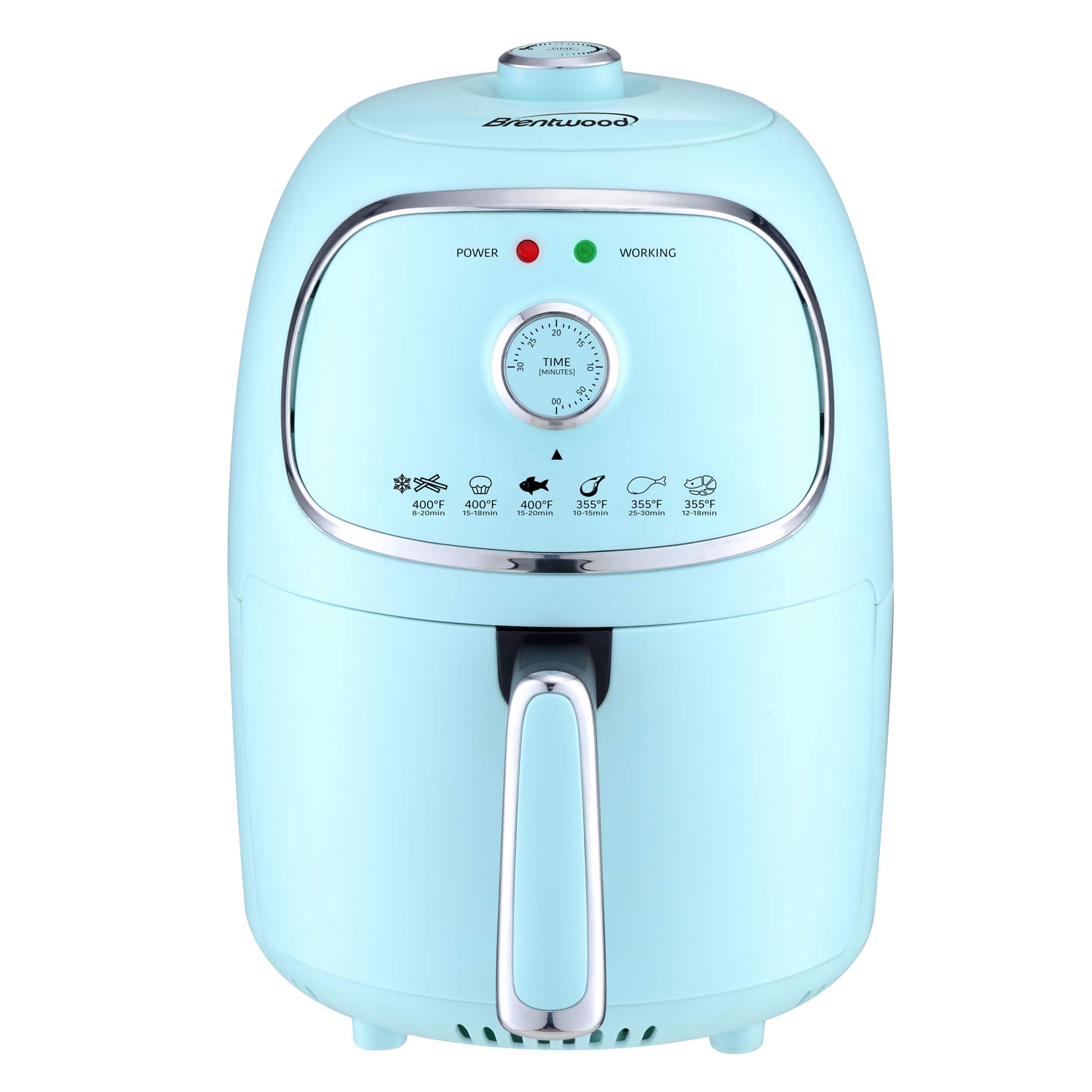 Brentwood - AF-202BL 2 Quart Small Electric Air Fryer with Timer and Temp Control - Blue