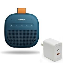 Bundle - Bose - SoundLink Micro Portable Bluetooth Speaker (2nd Gen) with Fast Charger, Wireless Waterproof - Twilight Blue