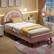 Alt View 2. Costway - Twin Size Upholstered LED Bed Frame Soft Velvet Platform Bed with Flower Headboard - Pink.
